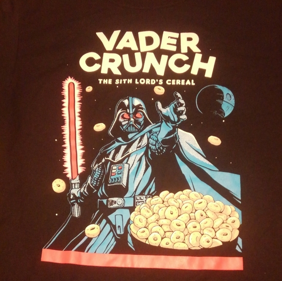✨Funko Pop Tee ⭐ Star Wars 🔥Darth Vader Crunch Shirt Medium 🖤 Cereal Sith 😈 - Picture 2 of 6